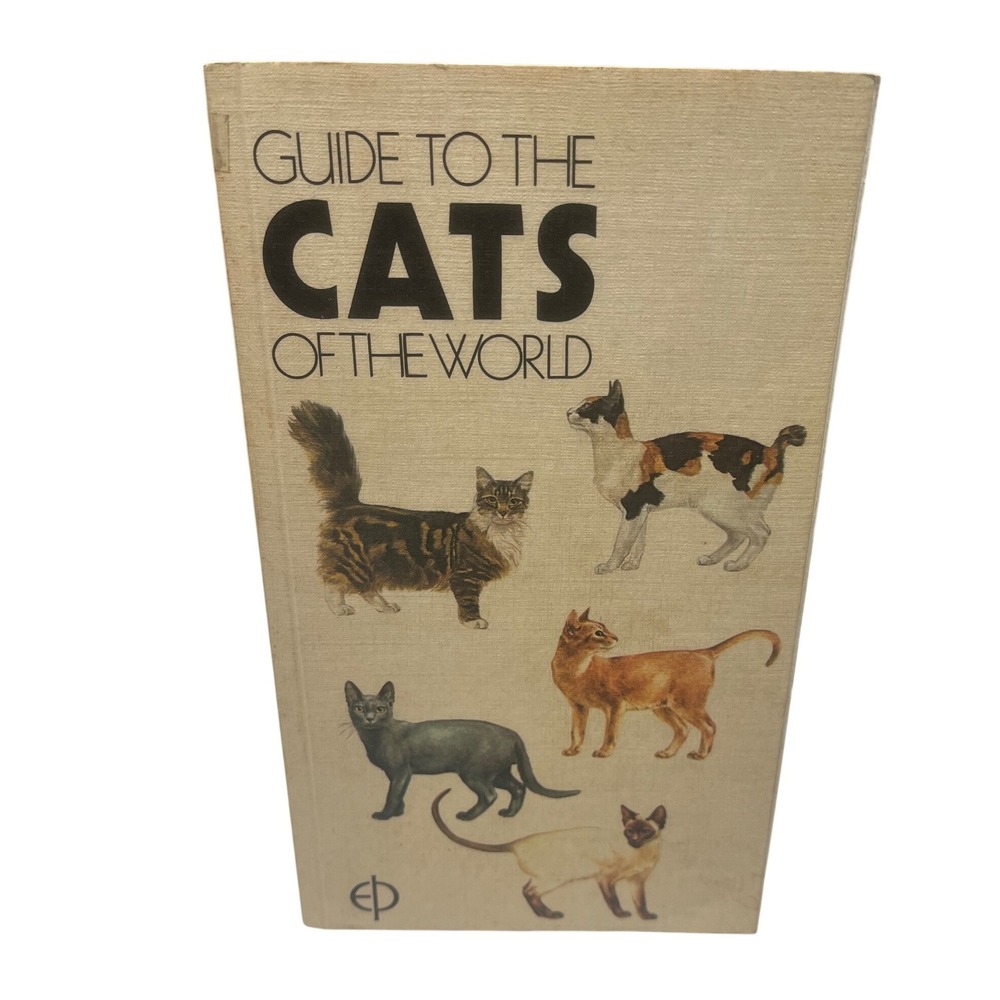 Vintage 1975 Guide to the Cats of the World Elsevier Phaidon Illustrated Book